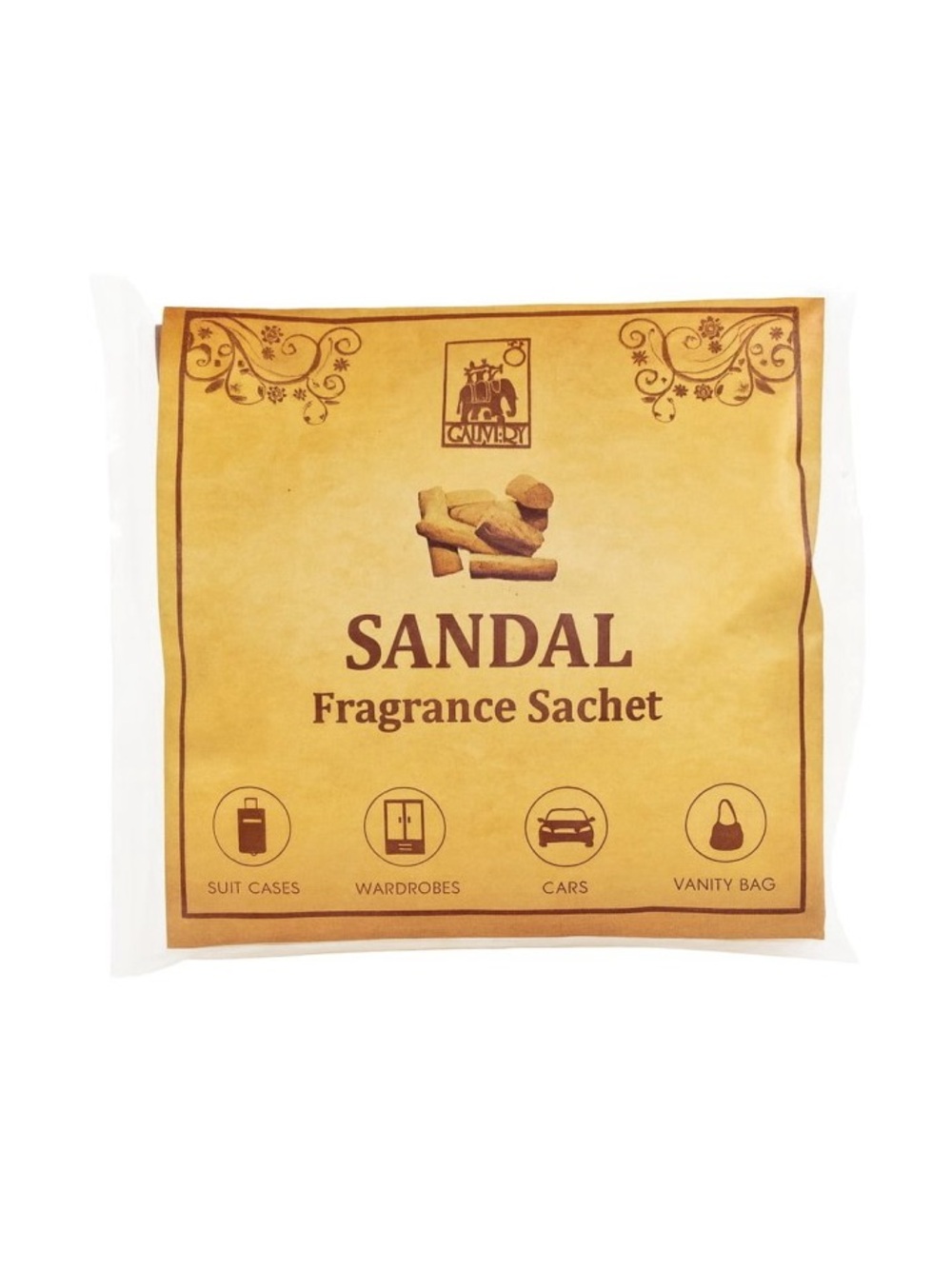 Sandal Fragrance Sachet - Tan Packaging